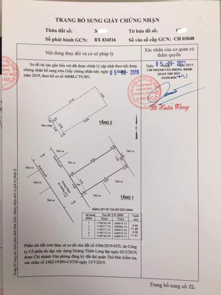 Bán Nhà đường Số 2 trong Khu dự án Thiên Niên Kỷ, Phường Trường Thọ ngay ngã ba Kha Vạn Cân
