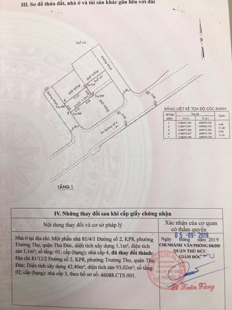 Bán Nhà đường Số 2 trong Khu dự án Thiên Niên Kỷ, Phường Trường Thọ ngay ngã ba Kha Vạn Cân