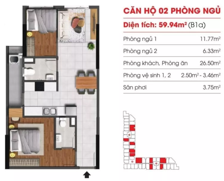c1d2dd59b8ad45f31cbc CHO THUÊ CĂN HỘ MARINA TOWER, 6TR, 2PN, CÓ NỘI THẤT