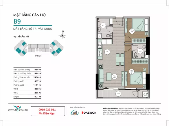 Bán nhanh căn hộ Centum Wealth quận 9 giá tốt