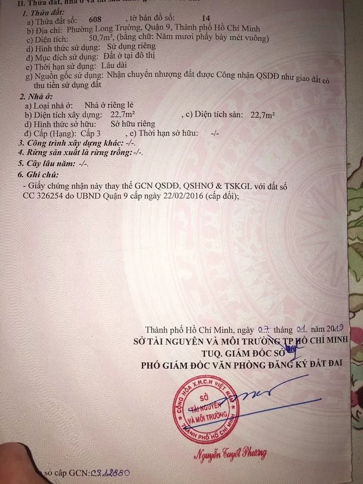 Bán lô đất nền Võ Văn Hát, phường Long Trường, quận 9 giá rẻ