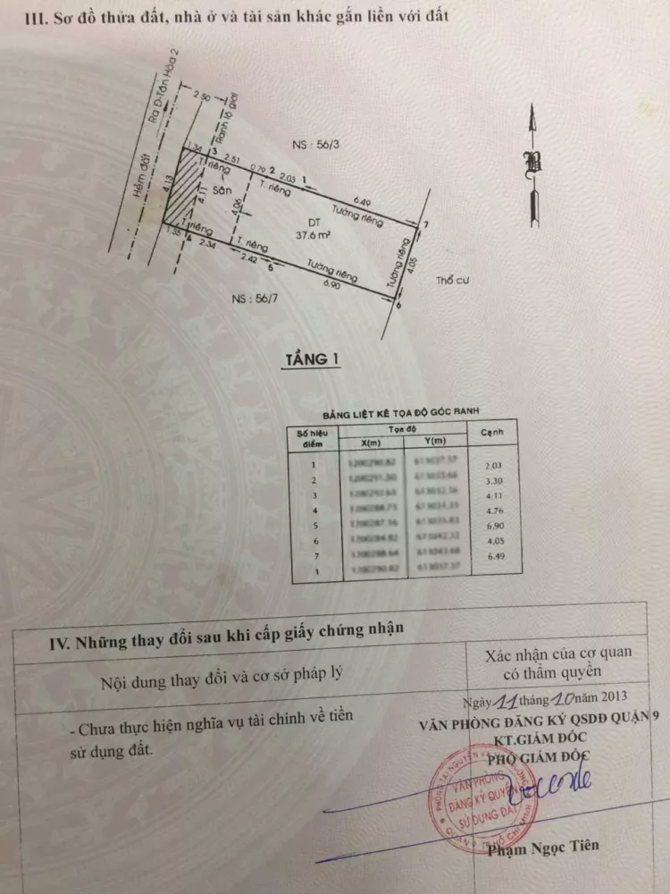 Bán nhà cấp bốn Tân Hoà 2 , kp6, phường Hiệp phú, Q9. Hẻm xe hơi thông suốt.