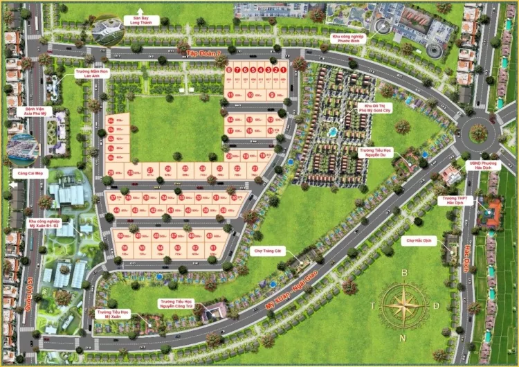 Bán đất Phú Mỹ giá từ1,6 tỷ 1 lô 500m2, vị trí trung tâm