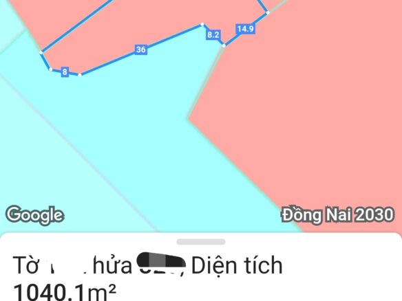 Bán đất vườn xoài, giáp mặt hồ Trị An