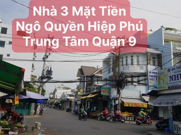 Bán nhà 3 mặt tiền đường Ngô Quyền, Hiệp Phú, quận 9