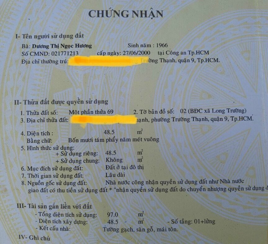 Cần bán nhà 2 mặt tiền trước sau đường 6 Trường Thạnh, Thủ Đức