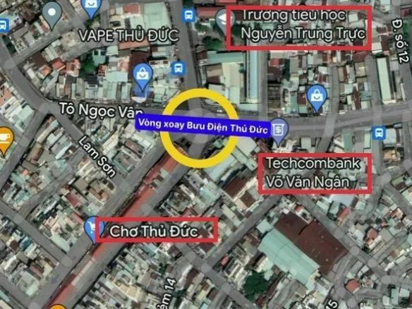 Bán đất lô góc 2 mặt tiền gần chợ Thủ Đức