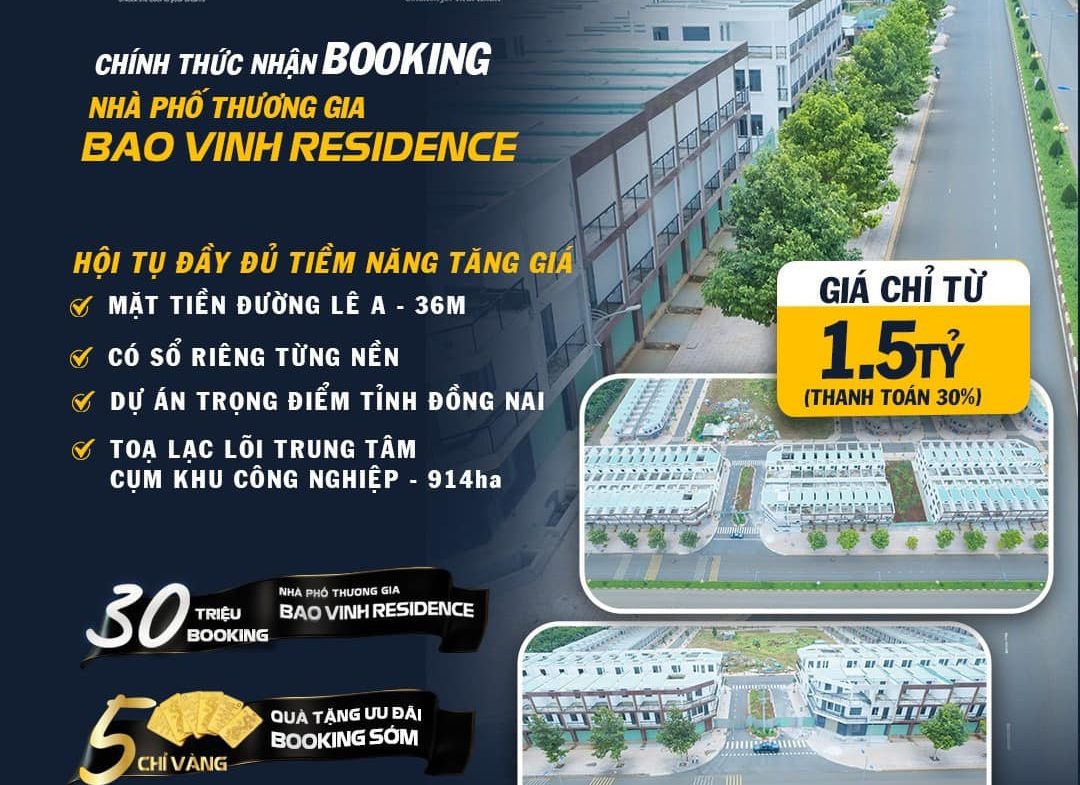 Mở giữ chỗ nhà phố Bảo Vinh- Long Khánh