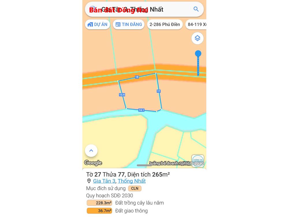 Bán đất Đồng Nai- xã Gia Tân 3, Thống Nhất