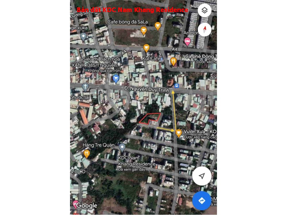 Hạ luôn 2,8 tỷ bán nhanh lô đất KDC Nam Khang Residence đường Nguyễn Duy TRinh