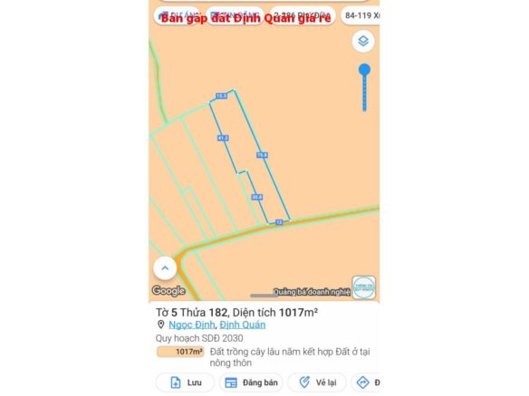 Bán gấp đất Định Quán giá rẻ – 1000m2 đất xã Ngọc Định, Định Quán, Đồng Nai giá chỉ 360tr