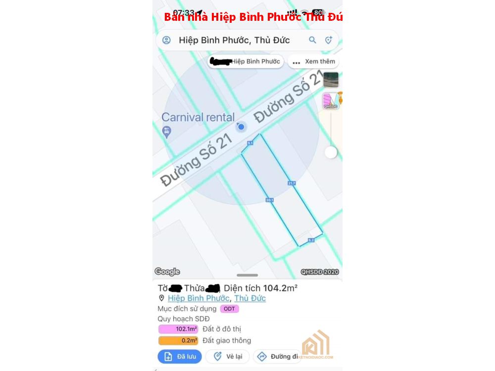 Bán nhà mặt tiền đường Hiệp Bình Phước Thủ Đức
