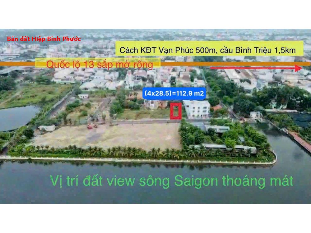 Bán đất Hiệp Bình Phước Thủ Đức, gần sông mát mẻ