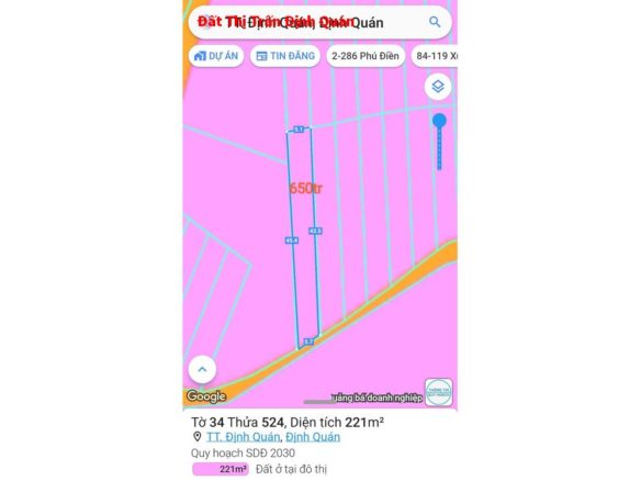 Mua bán nhà đất Định Quán- đất nền thổ cư ngay thị trấn Định Quán giá rẻ