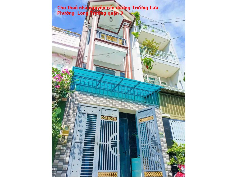 Cho thuê nhà nguyên căn 1 trệt 2 lầu đường Trường Lưu, p. Long Trường quận 9