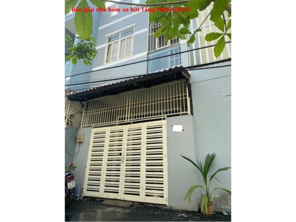 Bán gấp nhà đường xe hơi Phường Tăng Nhơn Phú B, hạ 300tr bán nhanh trước tết