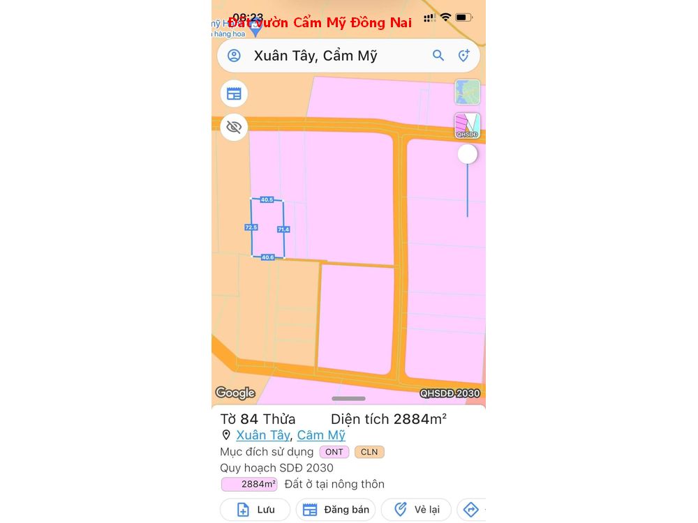 Đất vườn Cẩm Mỹ Đồng Nai giá siêu tốt, sẵn sầu riêng , măng cụt cho nguồn thu quanh năm