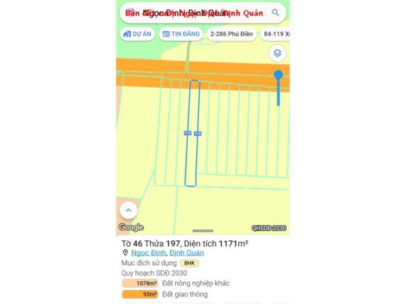 Bán lỗ đất vườn xoài xã Ngọc Định, đường nhựa cách quốc lộ 20 chỉ 2km