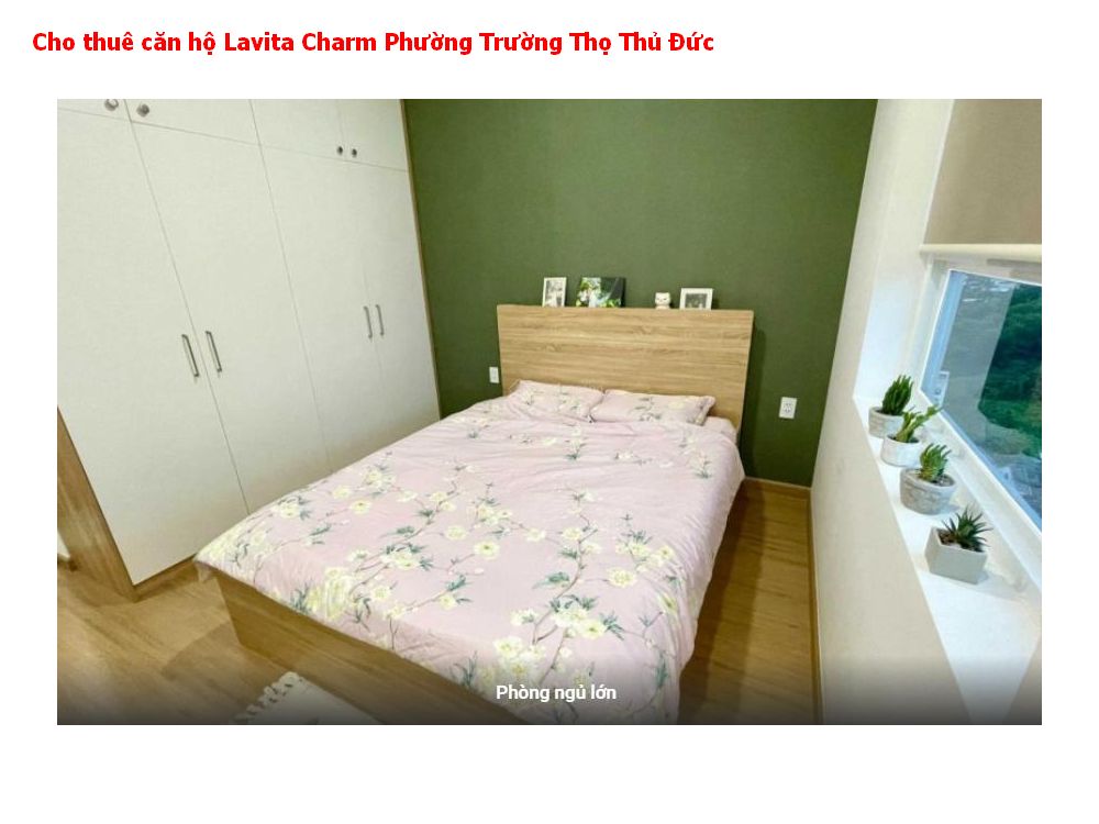 Cho thuê căn hộ Lavita Charm Phường Trường Thọ Thủ Đức