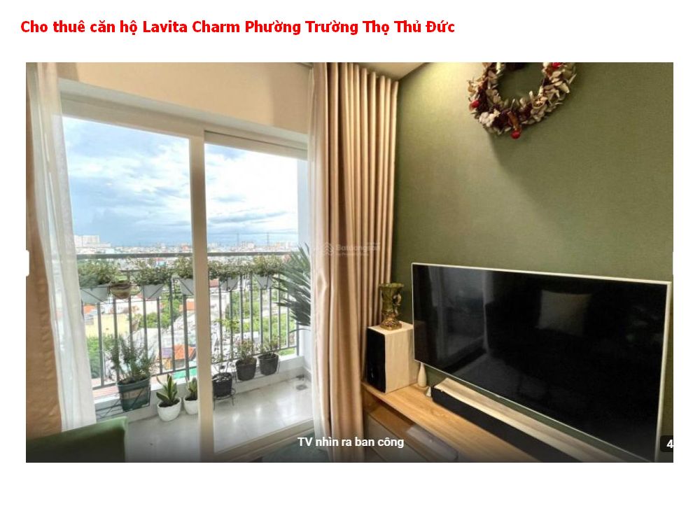 Cho thuê căn hộ Lavita Charm Phường Trường Thọ Thủ Đức