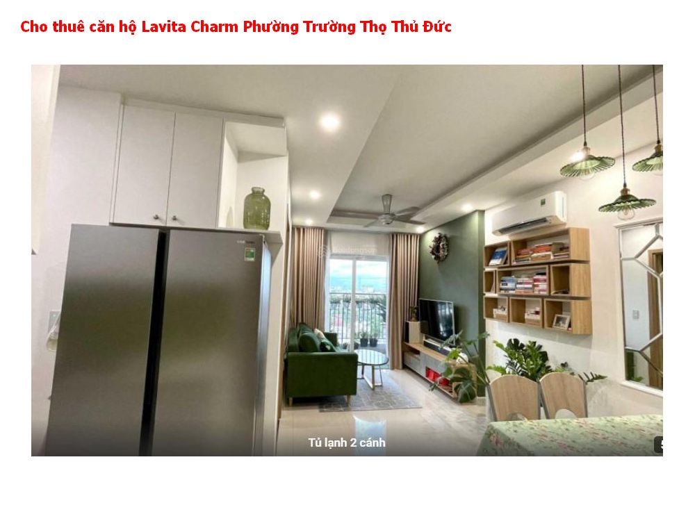 Cho thuê căn hộ Lavita Charm Phường Trường Thọ Thủ Đức