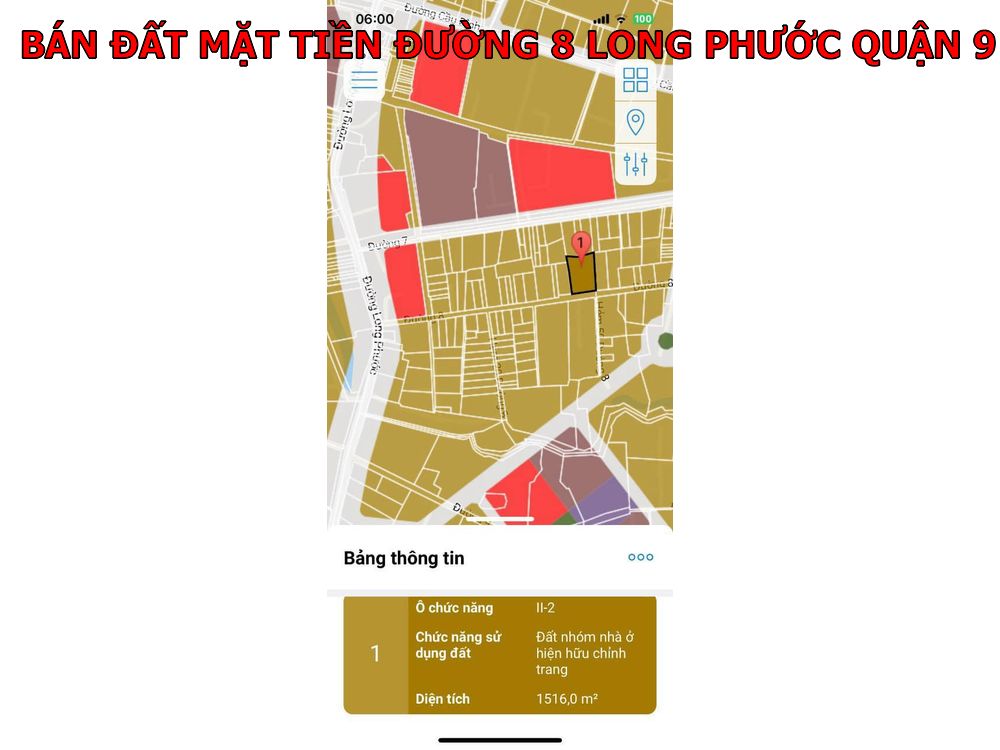 Bán đất mặt tiền đường 8 Long Phước quận 9
