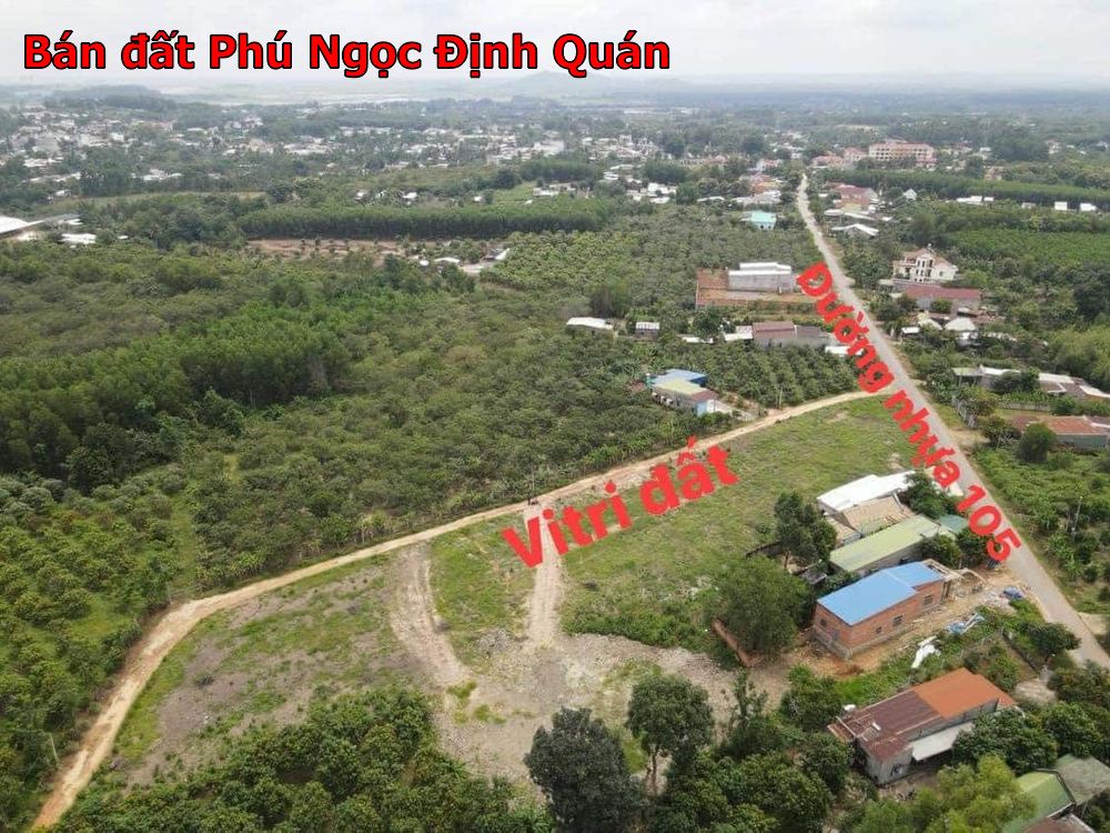 Bán đất thổ cư xã phú Ngọc, gần quốc lộ giá rẻ