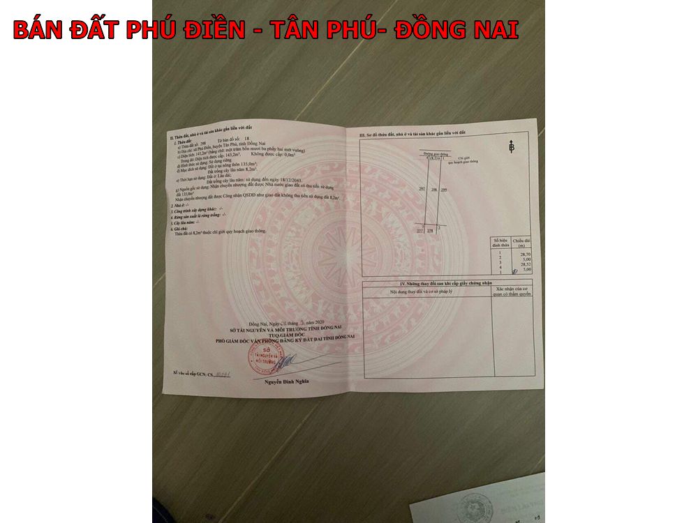 Bán đất Phú Điền Tân Phú giá chỉ 470tr sổ hồng riêng