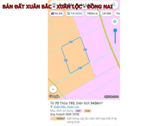 1 Lô đất rất đẹp, ngay Xuân Bắc, sổ vuông vắn, có nhà, có vườn cây ăn trái giá chỉ 600tr/1000m2