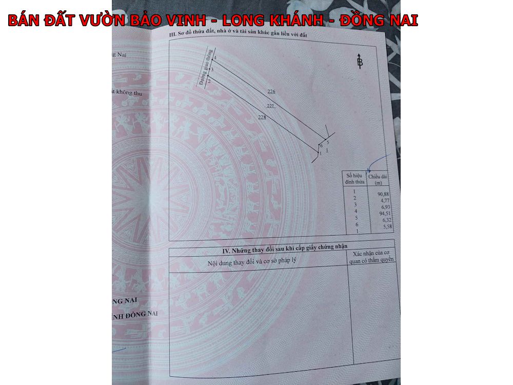 Bán đất vườn tại Bảo Vinh, Long Khánh, 1000m2 đường betong giá 1,5 tỷ