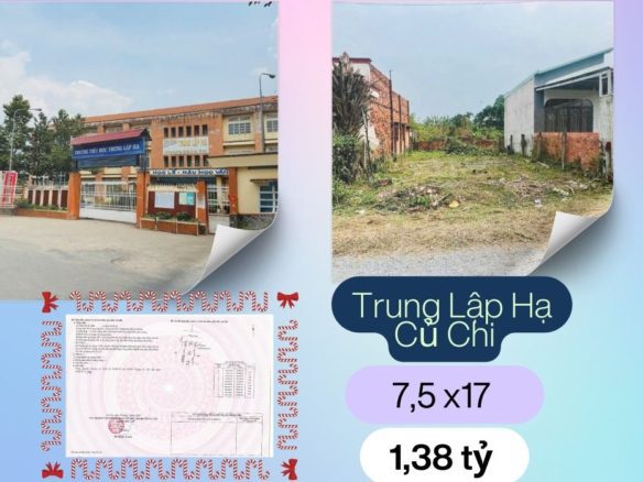 Trung Lập Hạ – Củ Chi 7,5 x17 giá chỉ 1,38 tỷ