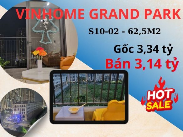 Ngộp Bank bán lỗ 200tr căn hộ tại Vinhome Grand Park quận 9