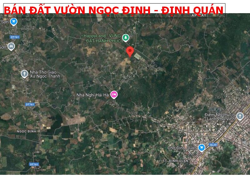 Bán đất vườn tại Ngọc Định – Định Quán, 9 sào đã tách 9 sổ, chỉ 5xxtr/ lô