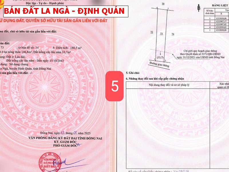 Bán đất La Ngà – Định Quán, chỉ 600tr