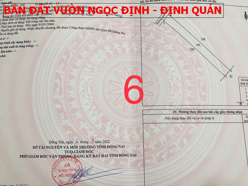 Bán đất vườn tại Ngọc Định – Định Quán, 9 sào đã tách 9 sổ, chỉ 5xxtr/ lô