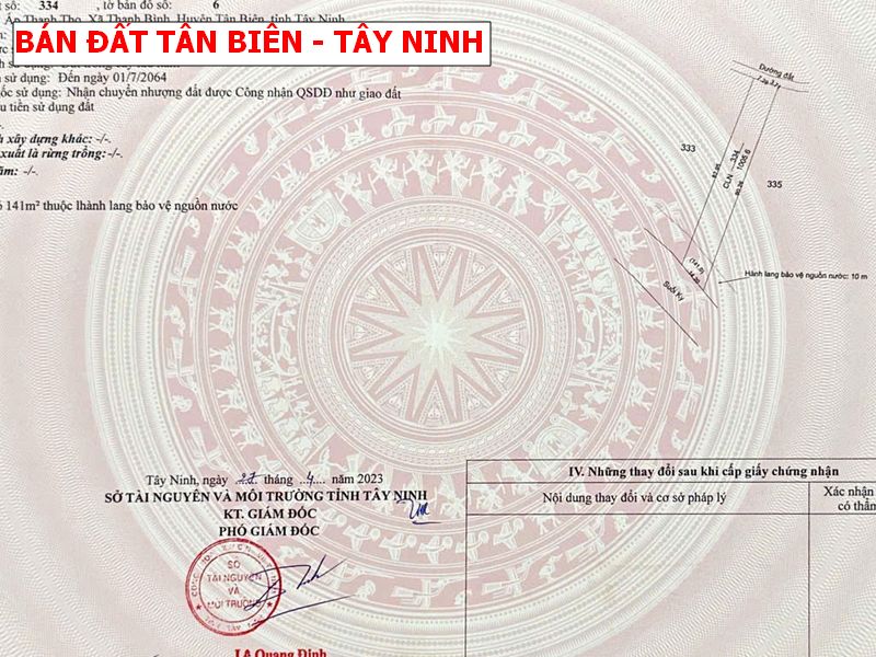 Đất vườn Tây Ninh giáp suối, giá chỉ 179tr