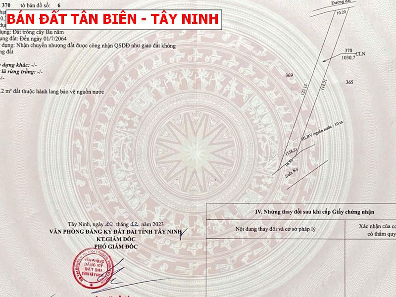 Đất vườn Tây Ninh giáp suối, giá chỉ 179tr
