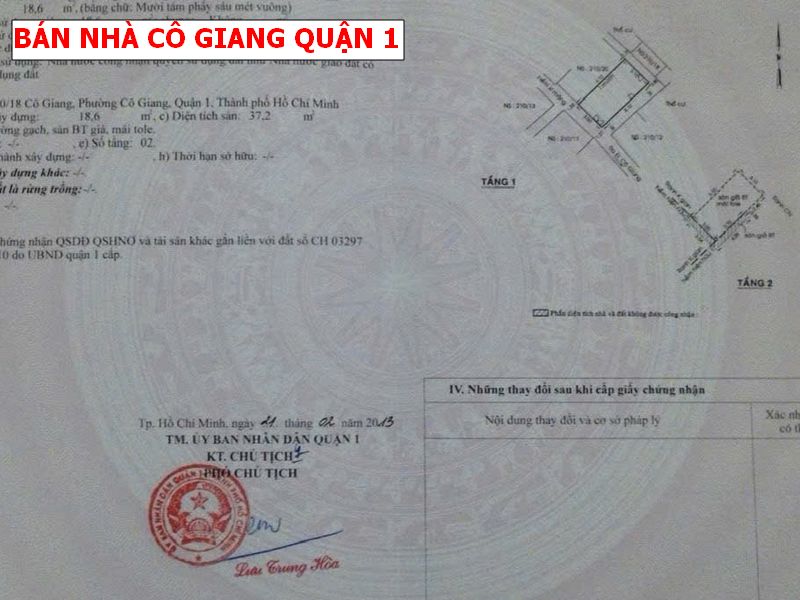 Hiếm, nhà Cô Giang quận 1 giá chỉ 2,95 tỷ