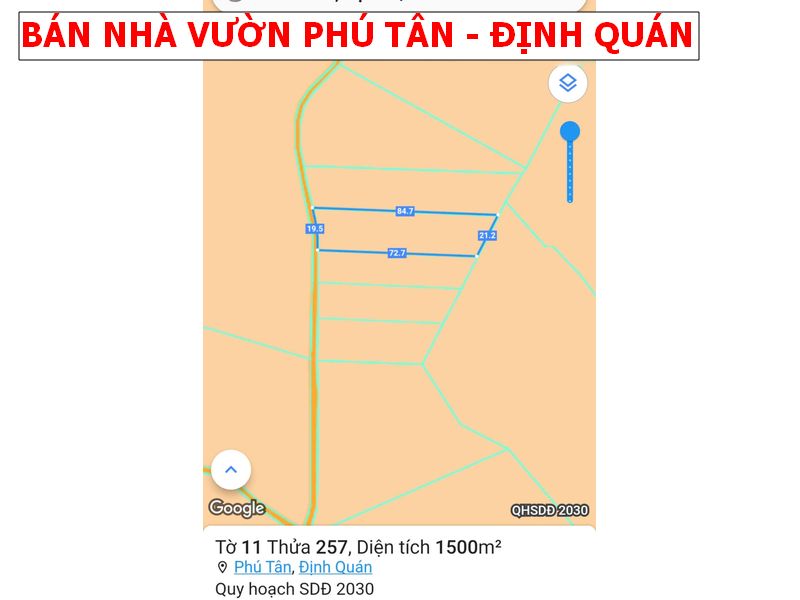 Bán nhà vườn nghỉ dưỡng tại Phú Tân – Định Quán