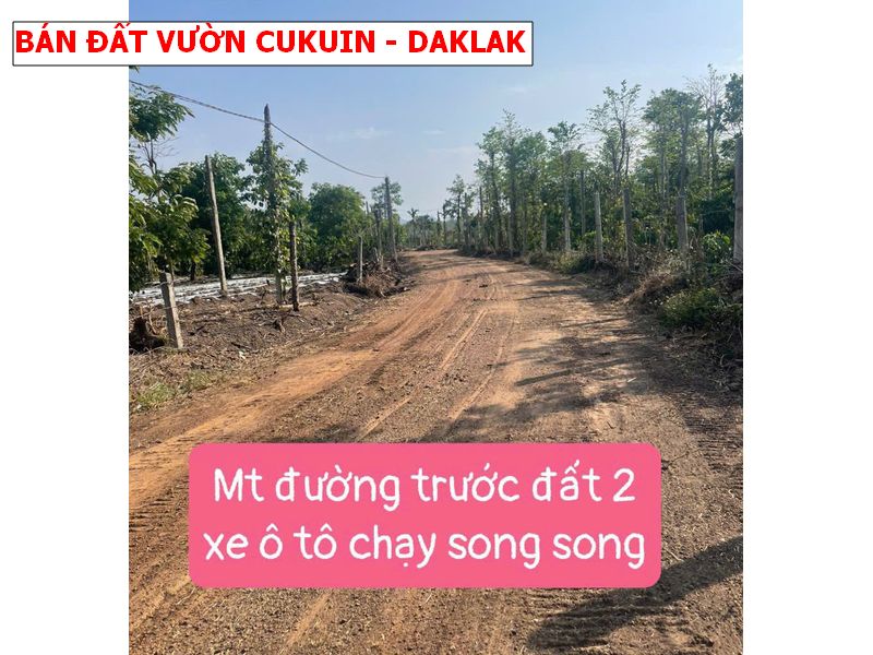 Bán đất vườn Cukuin – Daklak giá chỉ 259tr