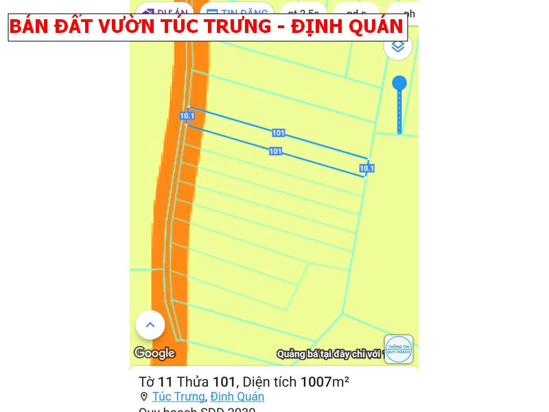 Bán Đất vườn Định Quán – Đồng Nai giá chỉ 500tr