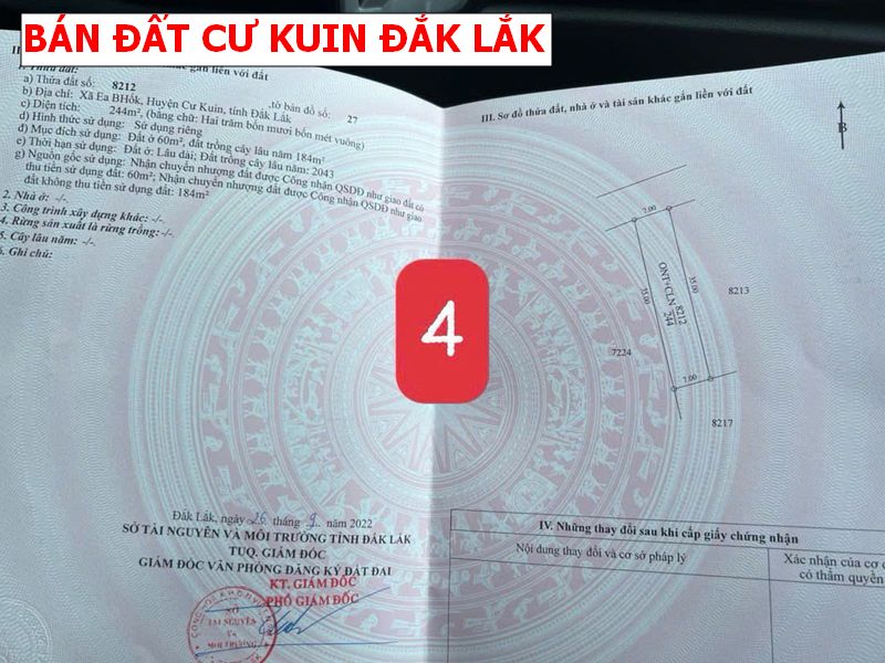 Đất Cư Kuin Daklak giá chỉ 189tr