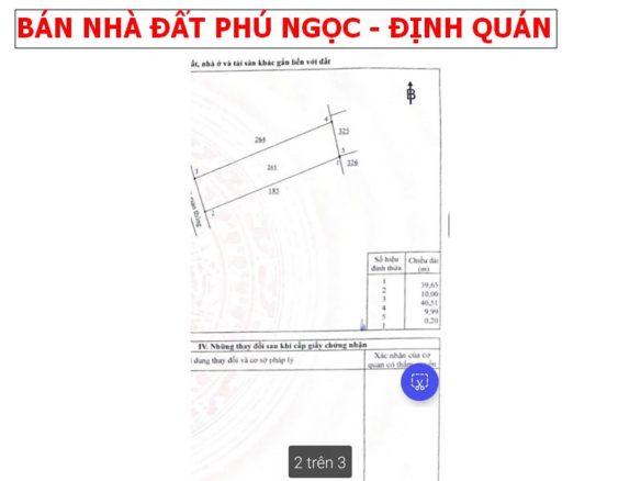 Cần bán nhà vườn tại Phú Ngọc – Định Quán