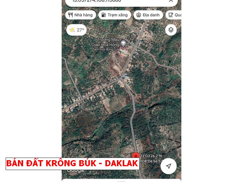 BÁN ĐẤT MẶT TIỀN NHỰA KRÔNG BUK, ĐẮK LẮK – CHỈ 499 TRIỆU, QUY HOẠCH ĐẤT Ở 100%
