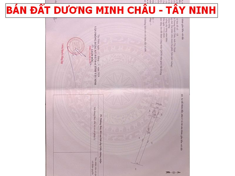 Bán đất Dương Minh Châu – Tây Ninh giá chỉ 288tr/ lô