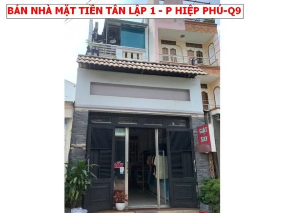 BÁN NHÀ MẶT TIỀN TÂN LẬP 1, HIỆP PHÚ, TP. THỦ ĐỨC – 76M², SÂN ĐỂ XE HƠI, GIÁ 7,5 TỶ