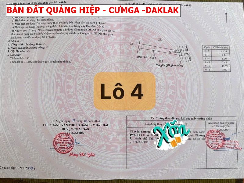 Quảng Hiệp – Cumga 750m2 có thổ cư giá chỉ 2xxtr