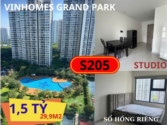 Bán căn hộ S205 Vinhomes Grand Park sổ hồng riêng 1,5 tỷ