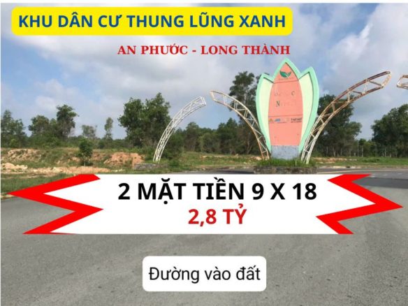 Bán đất khu dân cư Thung Lũng Xanh, An Phước – Long Thành, góc 2 mặt tiền đẹp