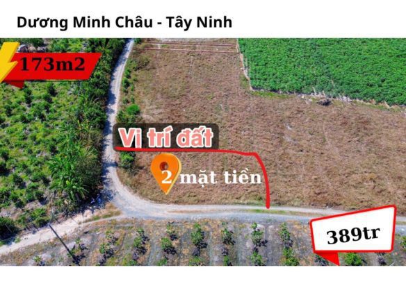 Bán đất Dương Minh Châu – Tây Ninh, góc 2 mặt tiền view Núi Bà siêu đẹp